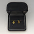 British Vintage Jewelry K9 Gold Ribbon Design Earrings